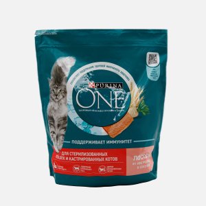 Корм Пурина Ван д/стерлизов кошек с лососем и пшеницей 1,5кг