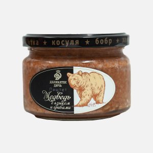 Паштет Деликатес Дичь из медвежатины с языком/гриб 200г