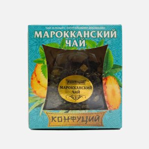 Чай Конфуций Марокканский зеленый с мятой/цукаты ананаса/папайи 55г