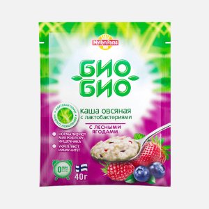 Каша Мюллюн Парас Био-Био овсяная с лесными ягодами пл/уп 40г
