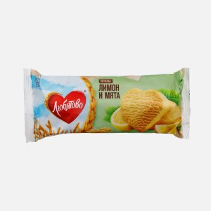 Печенье Любятово Лимон и Мята сдобное 200г