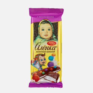 Шоколад Красный Октябрь Аленка с начинкой с веселинками 87г