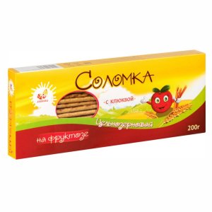 Соломка Дивинка цельнозерновая на фруктозе Клюква к/к 200г