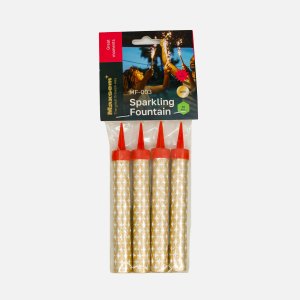 Свеча-фонтан Максем для торта MF003 10см 30сек 4шт горючая смесь