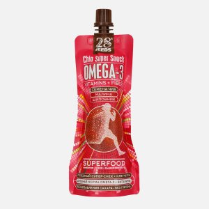 Супер-снек 28 Сидс Чиа Омега-3 Малина/шиповник б/глютена 150г