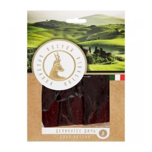 Колбаса Деликатес Дичь Брезаола Косуля с/в нарезка в/у п/у 100г