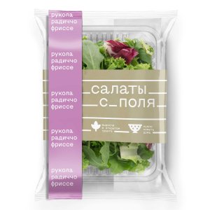 Смесь салатная Руккола/радиччо/ фриссе 75г Белая Дача