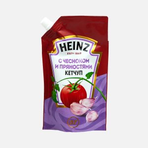 Кетчуп Хайнц с чесноком и пряностями дой/пак 320г