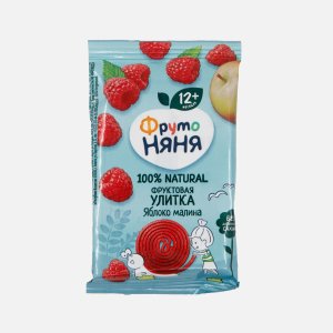 Фруктовые кусочки ФрутоНяня яблоко/малина с 12мес 15г