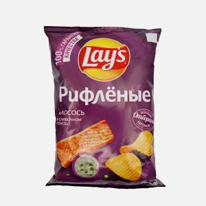 Чипсы Лэйс Рифленые Лосось в cливочном cоусе пл/уп 140г