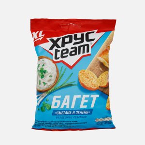 Сухарики ХрусТим Багет Сметана и зелень 100г