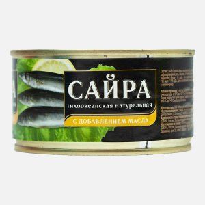 Сайра За Родину т/о натуральная д/м ГОСТ ж/б/ключ 185г