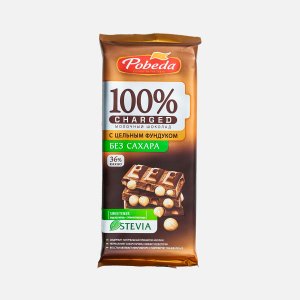 Шоколад Победа вкуса Чаржед молоч с цельным фундуком б/сах 90г