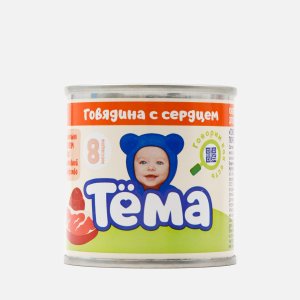 Пюре Тёма Говядина с сердцем с 8мес ж/б 90г