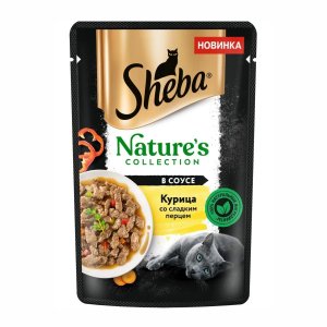 Корм Шеба Нэйчэрз Курица со сладким перцем в соусе пауч 75г