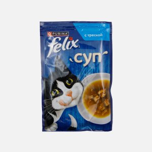 Корм Феликс Суп с треской пауч 48г
