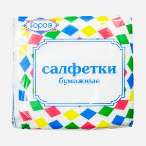 Салфетки Фопос 1сл белые 80шт 2534 