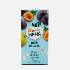 Нектар ФрутоНяня Яблоко/слива с мякотью 200мл