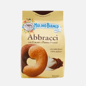 Печенье Барилла Мулино Бьянко Аббраччи с какао и сливками 350г