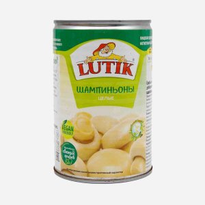Шампиньоны Лютик целые ж/б 400г