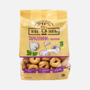 Сушки Нина Фарина Тараллини с чесноком 180г