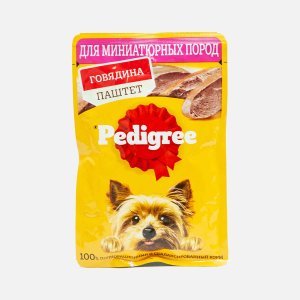 Корм Педигри д/миниатюрных пород Паштет с говядиной 80г