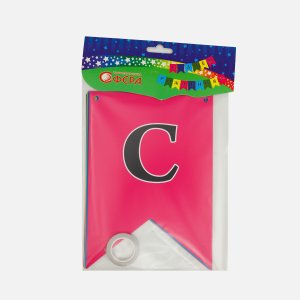 Гирлянда-флажки С Днем Рождения 2,5м бум