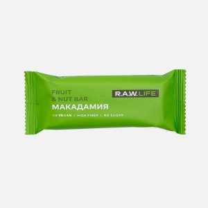 Батончик Рав Лайф Макадамия без сахара D3 веган 47г