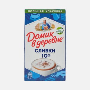 Сливки Домик в деревне питьевые стрелиз 10% т/п 950г