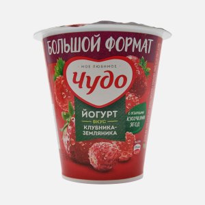 Йогурт Чудо Клубника Земляника 2% пл/ст 290г