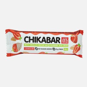 Батончик Чикалаб с начинкой Клубник со сливками глазиров 60г