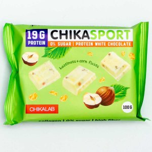 Шоколад Чикалаб с фундук и кукур чипсами белый 100г