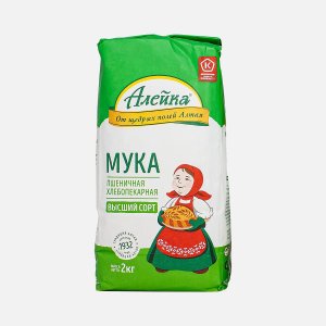 Мука Алейка пшеничная в/с 2кг