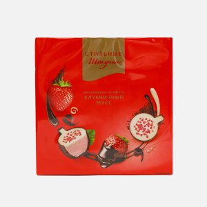 Конфеты Московская Орех Компания Стильные штучки Клубнич мусс 104г