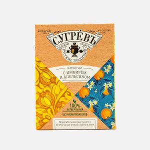 Чай Сугревъ черный с имбирем и апельсином 15пак 27г