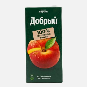Напиток Добрый Яблоко/персик сокосодержащий т/п 2л