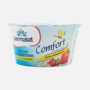 Йогурт Пармалат Комфорт Клубника/шиповник безлакт 3% 130г