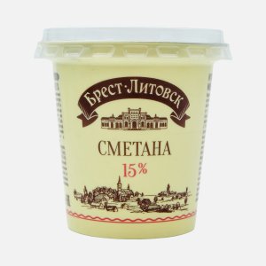 Сметана Брест-Литовск 15% пл/ст 300г