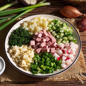 Набор для окрошки с колбасой вес