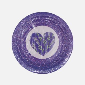 Набор НД Плей тарелок Лавандовое сердце d180мм 6шт бум 24х20х0,5см