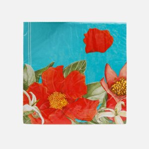 Салфетки НД Плей Гранат на бирюзов 33*33 3сл бум 20шт 303 602