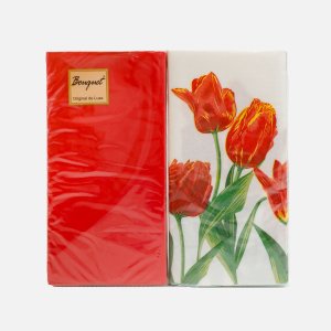 Салфетки БукетОригиналЛюксНатюрморт с тюльпанМикс бор бум17х17 2сл20лис