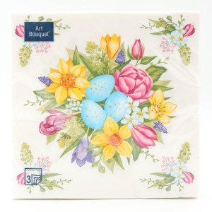 Салфетки АртБукет Букет на праздник бум 33*33 3сл 20 лист