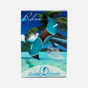 Свеча чайная ароматизированная Релакс парафин 12г 6шт