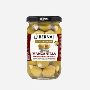 Оливки Берналь Мансанилья фаршированные миндалем ст/б 300г