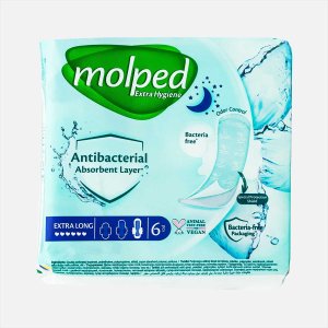 Прокладки Молпед Ультра Ночные антибактериальные с крылышками 6шт