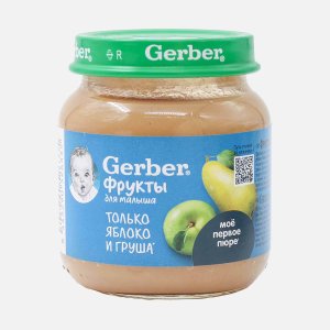 Пюре Гербер Яблоко/груша с 5мес ст/б 125г