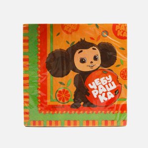 Салфетки НД Плей Чебурашка 33*33 3сл бум 20шт 307310