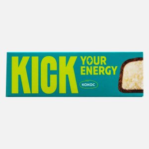 Батончик Кик Ю Энерджи Кокос в карамельном шоколаде 45г
