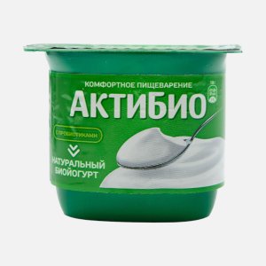 Биойогурт АктиБио натуральный обогащенный 3.5% пл/ст 130г